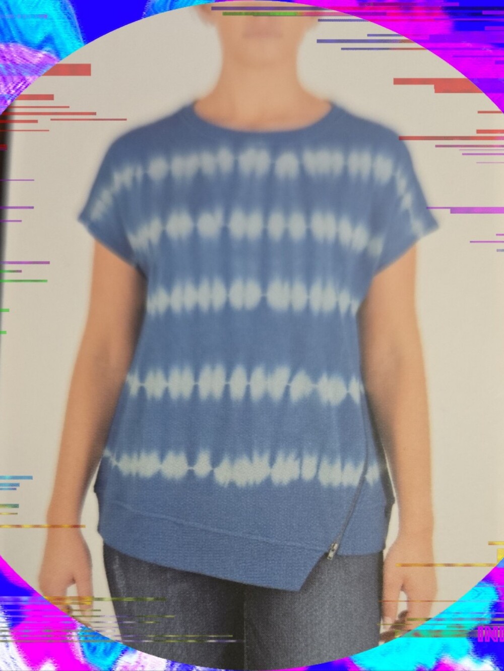 Nwt Seven7 Blue Short  Sleeve Tee Size Medium
